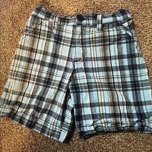 Authentic Graphite plaid shorts 3T